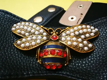 

2017 Popular Bee Waist Belt Buckle with diamond decoration autumn winter fashion lady women belt of bee belt buckle gift