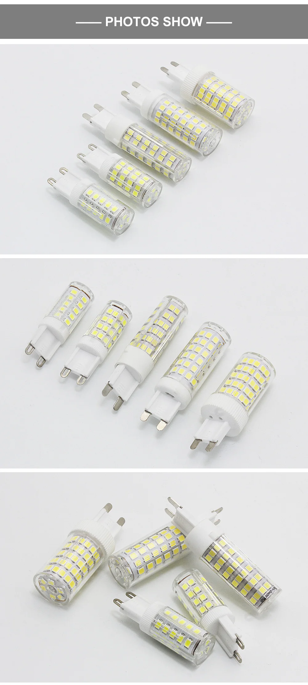 1 шт. Керамика G9 светодиодный светильник 220V 230V 3W 4W 5W 8W 10W 2835 SMD, высокое качество G9 прожектор Люстра Светодиодная лампа-кукуруза 33/51/75/76/86 светодиодный s