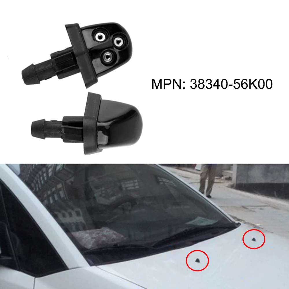 

JEAZEA 38340-56K00 3834056K00 Car Front Windshield Washer Wiper Jet Nozzle Spray For Suzuki Grand Vitara Swift SX4 Aerio Escudo