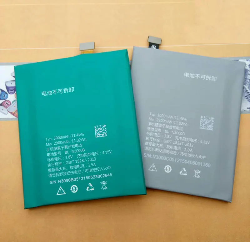 새로운 Ymitn 2900-3000mAh 전화 배터리 리튬 이온 교체 IUNI U3 i1 BL-N3000C / N3000B 용 내장 배터리 패널