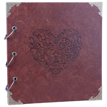 

16 Inch Practical Scrapbook Album Leather Material Diy Memory Photo Album for Valentine'S Day Wedding Travel Gifts