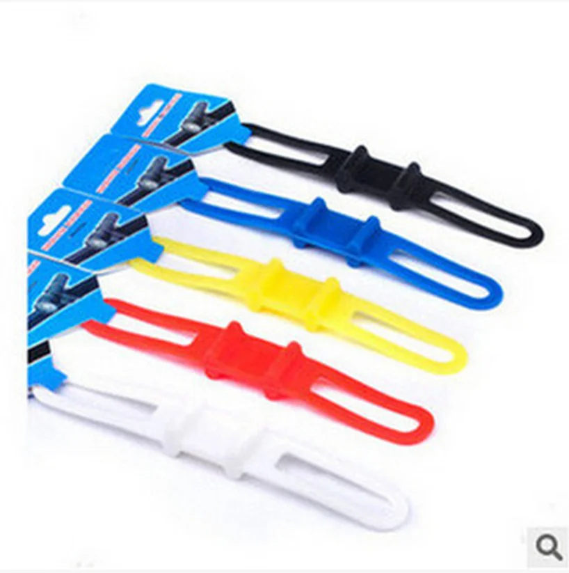 

5pcs Elastic Bandage Silicon Strap Mountain Road Bike Torch Flashlight Bands Mountain Road Bike Torch Phone Flashlight Bandage
