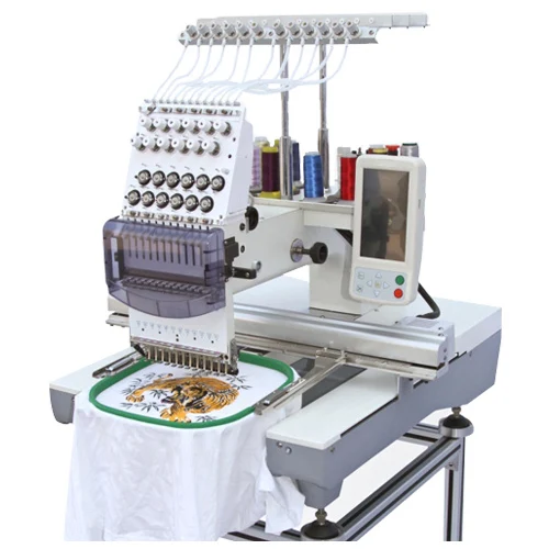 Commercial Computerized Embroidery Machine Single Head with Touch Screen for Cap/T Shirt /Cross