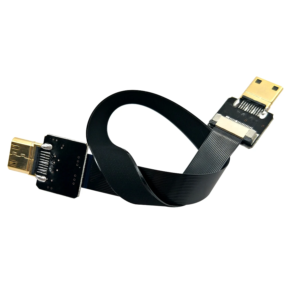 Danspeed FPV M/M Male to Male Mini HDMI to Mini HDMI FPC плоский кабель для аэрофотосъемки длиной 20 см