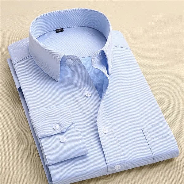 Рубашка с длинным рукавом для мужчин, весна-осень, модный дизайн, высокое качество, однотонная, не железная, приталенная, для бизнеса, для социальных мероприятий, Формальные Рубашки - Цвет: AM032
