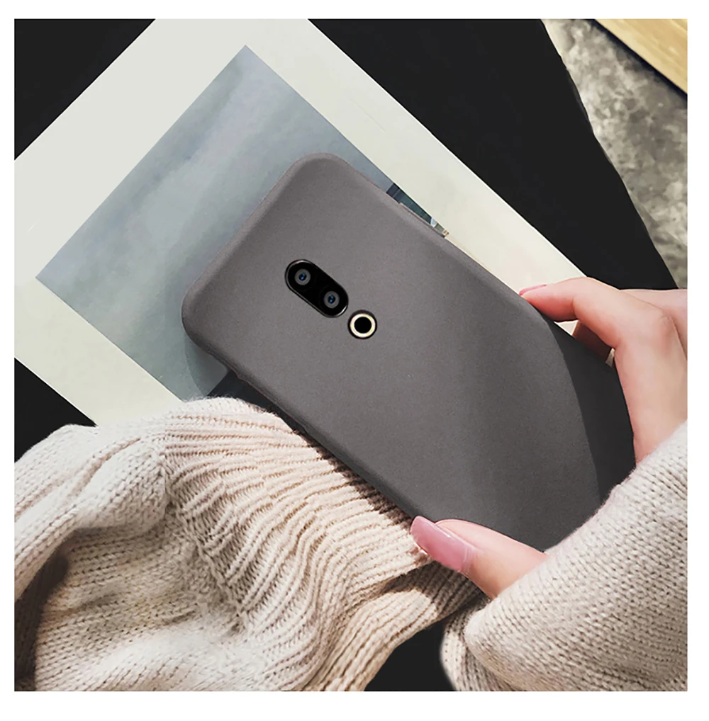 Mature and Elegant Matte Silicone Soft Case for Meizu 16th 16 15  Plus Note 9 8 Protective Cover Meizu M8 lite M8c M6 M6t M6s X8 (9)