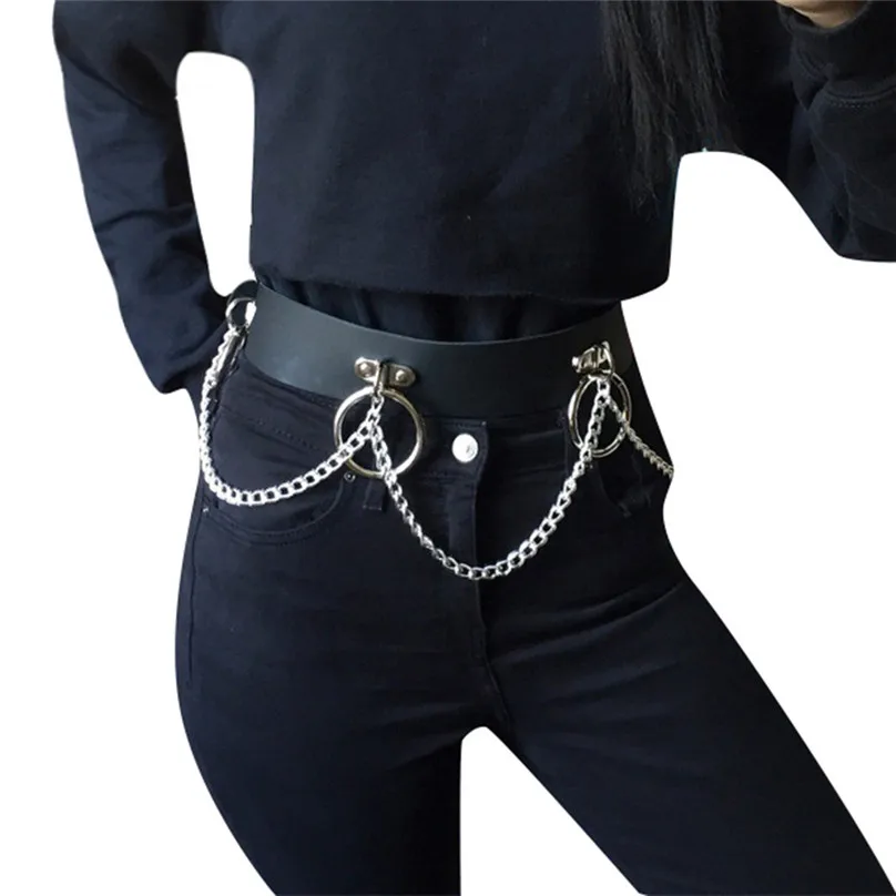 Fashion Sexy Women’s Punk Goth Circle Belt Metal Chain Belt Accessories For Women Girls 30LY09 (20)