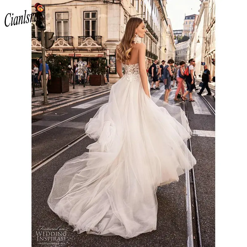 Новинка 2020 богемное свадебное платье с открытыми плечами искусственное