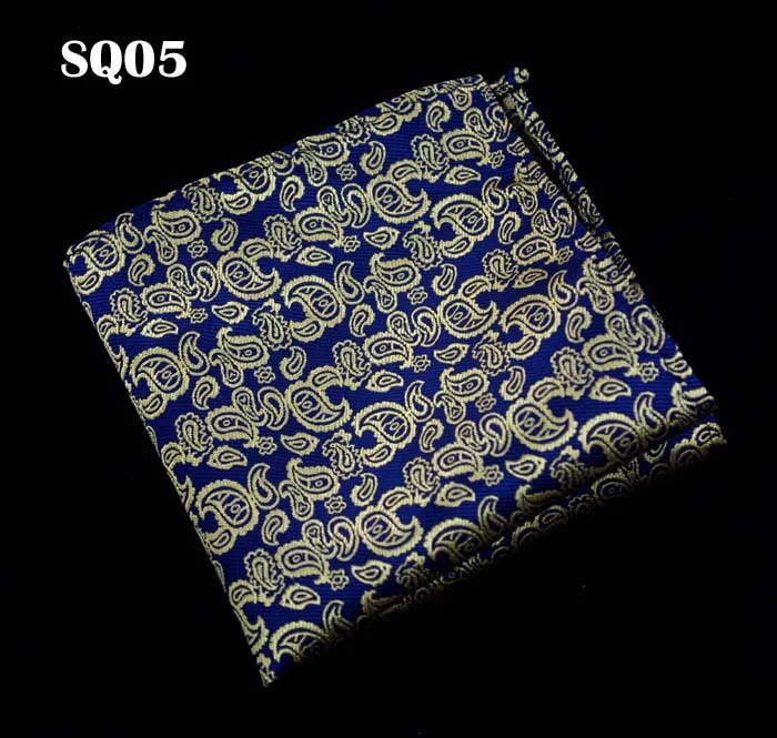  New Fashion Men's Cotton Handkerchieves Floral Handmade Pocket Square Men Suit Geometric Pocket Squ