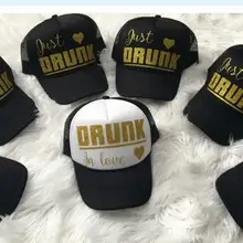 Пользовательские подружки невесты блеск опьянен любовью грузовые шапки девичник Свадьба для подарка прием гостей в доме невесты украшения