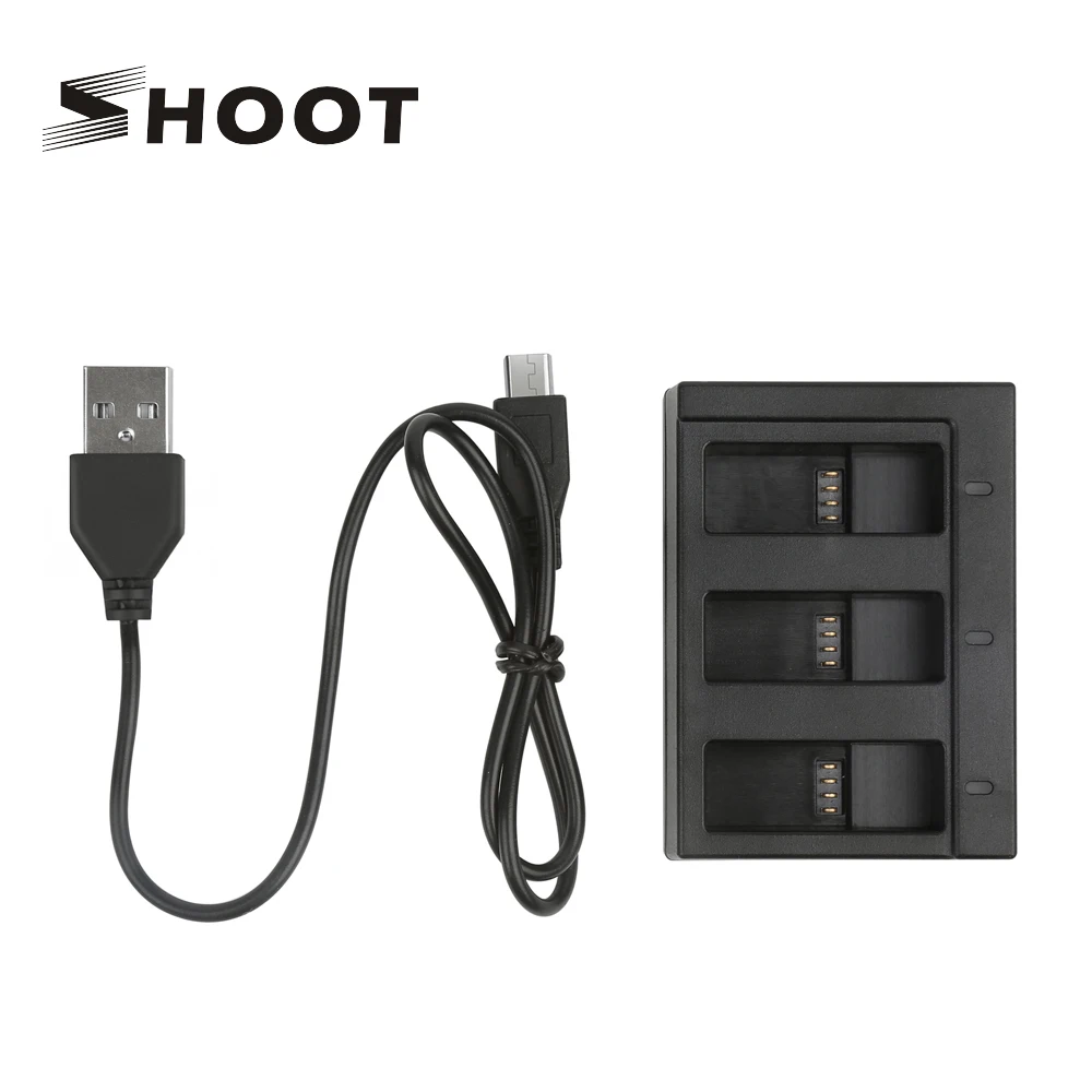 SHOOT Dual/три порта слот AHDBT-501 зарядное устройство для GoPro Hero 5 6 7 HERO5 черная камера с
