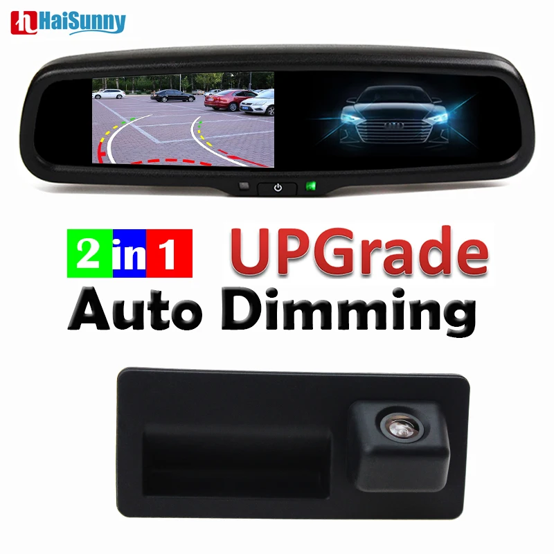 Car Parking Rear view Camera Dynamic Guiding Line With 4.3 Inch Auto