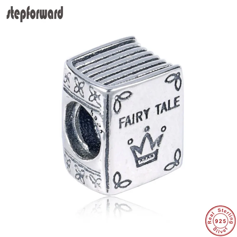 

STEP FORWARD Good Quality Popular New Collection 925 Real Silver Fairy Tale Book Charm For European Famous Charm Bracelet