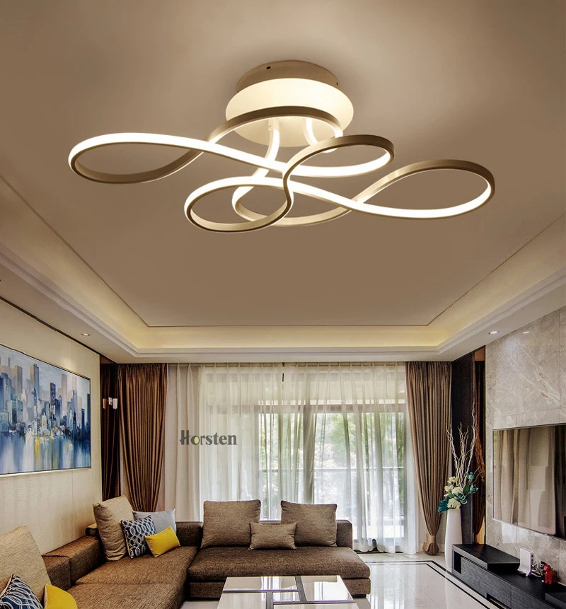 Horsten Minimalism Modern LED Ceiling Lights Creative Acrylic Aluminum Ceiling Lamp For Living Room Bedroom Dinning Room Fixtures (5)