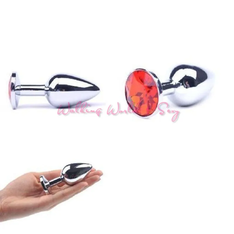 Unisex Stainless Steel Anal Butt Plug Metal Plated Jewelry Sex Stopper Anal Toys G-Spot Anus Insert Adult Anal Sex Toys 7X3CM (5)