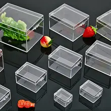 Прямоугольник прозрачный Твердый чехол для компьютера с Пластик чехол Применение Фул Семья ящик для хранения с крышкой небольшой образец Дисплей Коробки на всю жизнь Применение