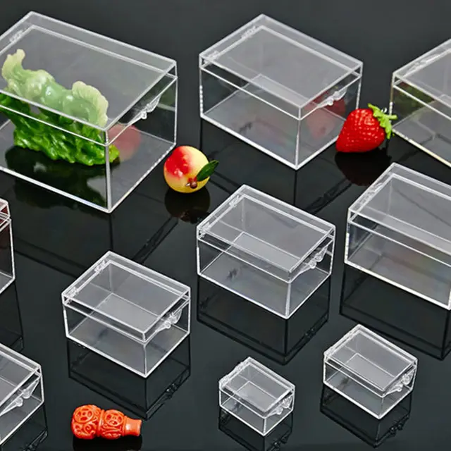 Rectangle Transparent PC Plastic Case Useful Family Storage Box With