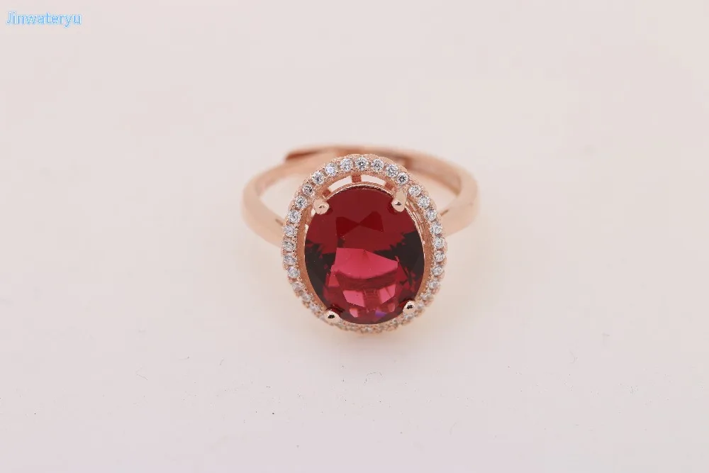 

fashion jewelry new model 925 Silver Rings Plating Rose Gold Fire Flares Dials Women Ring red rings