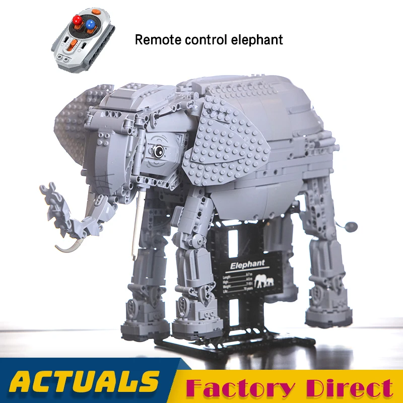 

Remote Control Elephant Technic Animal Series Building Blocks Toys Bricks for Children with Motors Power Function LegoINGlys