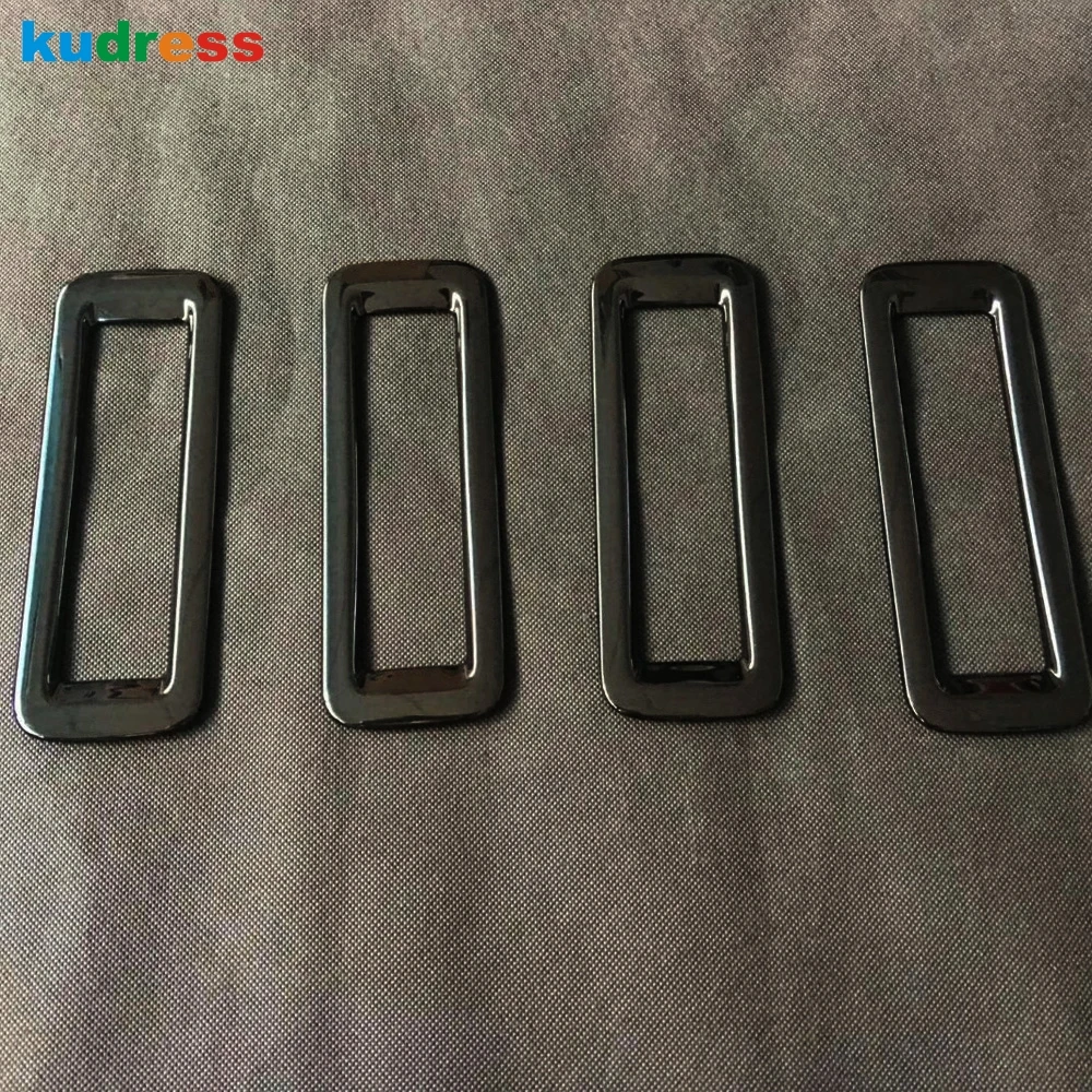 

For Toyota Noah Voxy 2017 2018 Black paint Rear Top Roof air conditioning vent decorative frame outlet trim strip stickers 4pcs