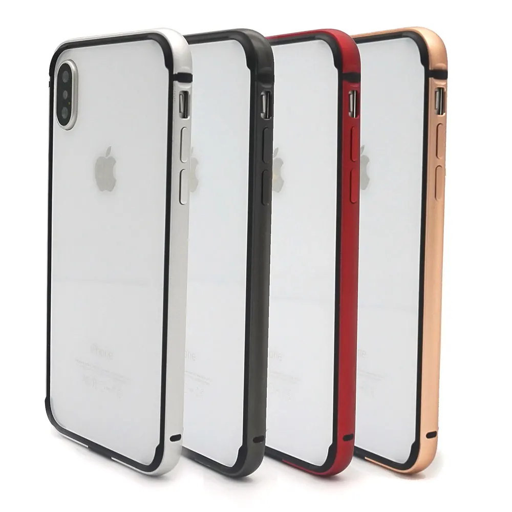 Ascromy For iPhone X Bumper Case Aluminium Metal Frame Silicone TPU Cover Bumper For iPhone XS Max XR 6.1 6.5 Coque Accessories (4)