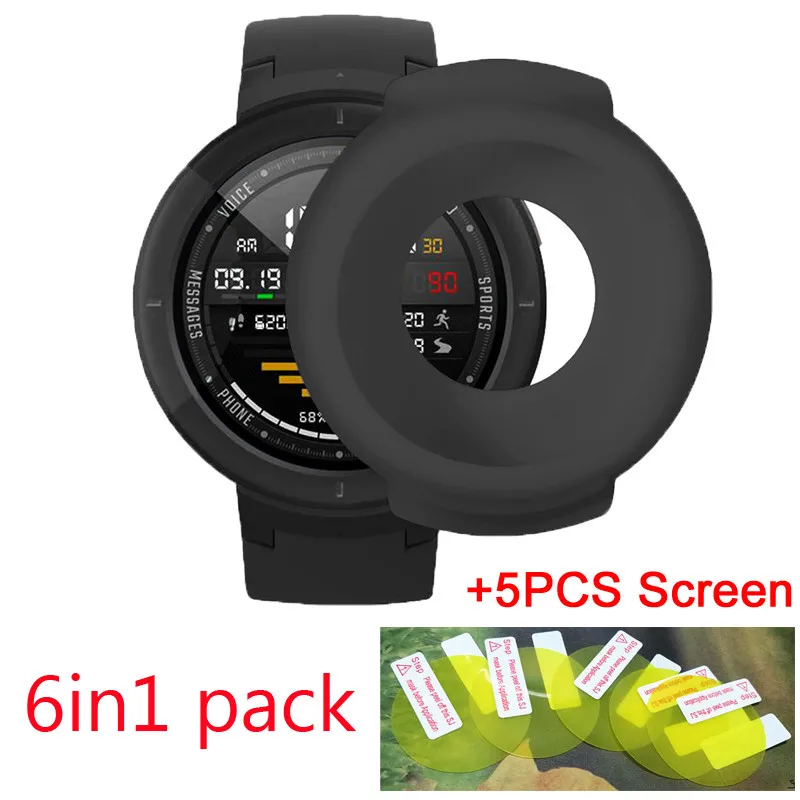 2в1 для Amazfit Verge Watch 3 защитный чехол силиконовый защитные часы Xiaomi Huami защита