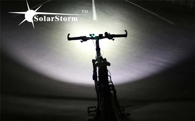 Sale SolarStorm LED Bicycle Light HeadLight Rechargeable Bicycle LED Light, 3 Mode Waterproof Bike Front Light LED HeadLamp 13