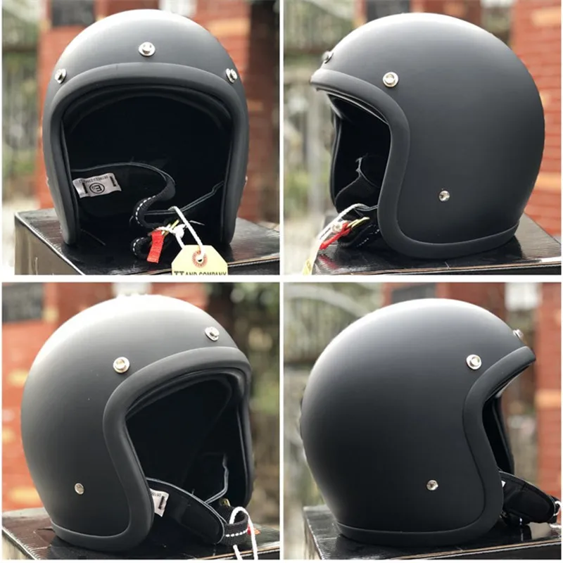 Японский стиль 3/4, Ретро шлем с открытым лицом, модифицированный велосипедный шлем, светильник из стеклопластика, винтажный шлем