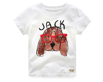 Sifafos/футболки для мальчиков г. Новая детская одежда летняя детская футболка с принтом из мультфильмов брендовая Высококачественная футболка с короткими рукавами из чистого хлопка - Цвет: Белый