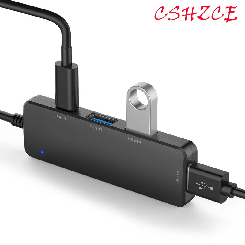 

hot-4 in 1 USB C HUB Type C Hub adapter splitter Power Interface for MacBook Pro Samsung Galaxy S8 Huawei P20 Pro