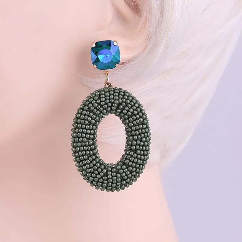 Earrings Military Green