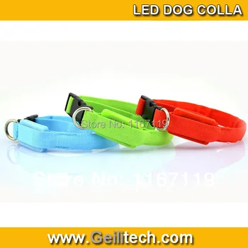 

Wholesale 300pcs/lot Waterproof Freeshipping LED Flashing Light Dog Collar Night Safety LED Light-up Flashing Glow in the Dark
