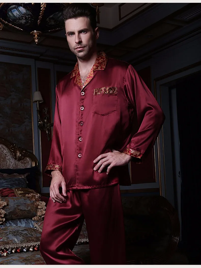 Быстрая высокого качества шелк для влюбленных пижамы мужские и женские парные пижамные комплекты с длинными рукавами для свадебного подарка