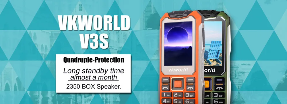 VKWorld Stone V3S водонепроницаемый мобильный телефон SPRD 6531D 2,4 дюймов Анти-низкая температура 2200 мАч длинный режим ожидания двойной светодиодный fm-радио