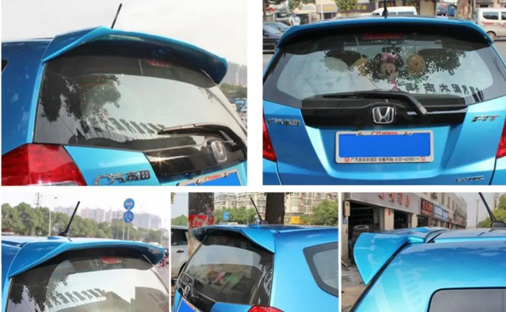 Osmrk Неокрашенный задний спойлер из АБС пластика на крышу для honda jazz fit 2008 2013|rear
