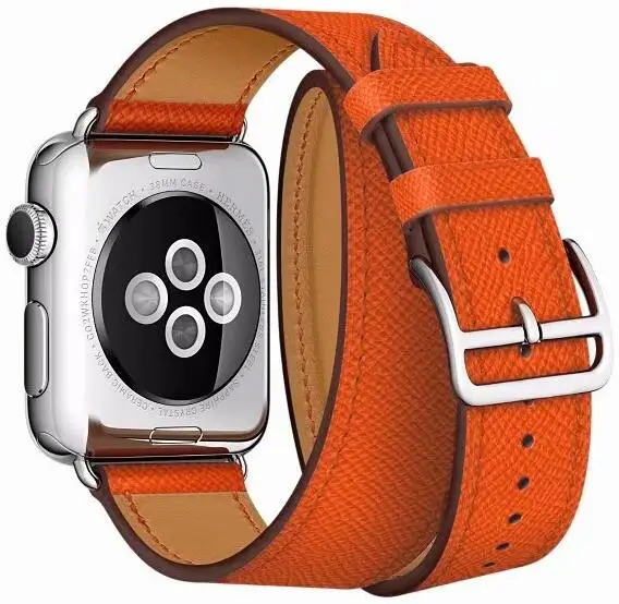 Высокое качество двойной тур обертывания для iwatch ремешок 38 мм 40 42 44 apple watch группа