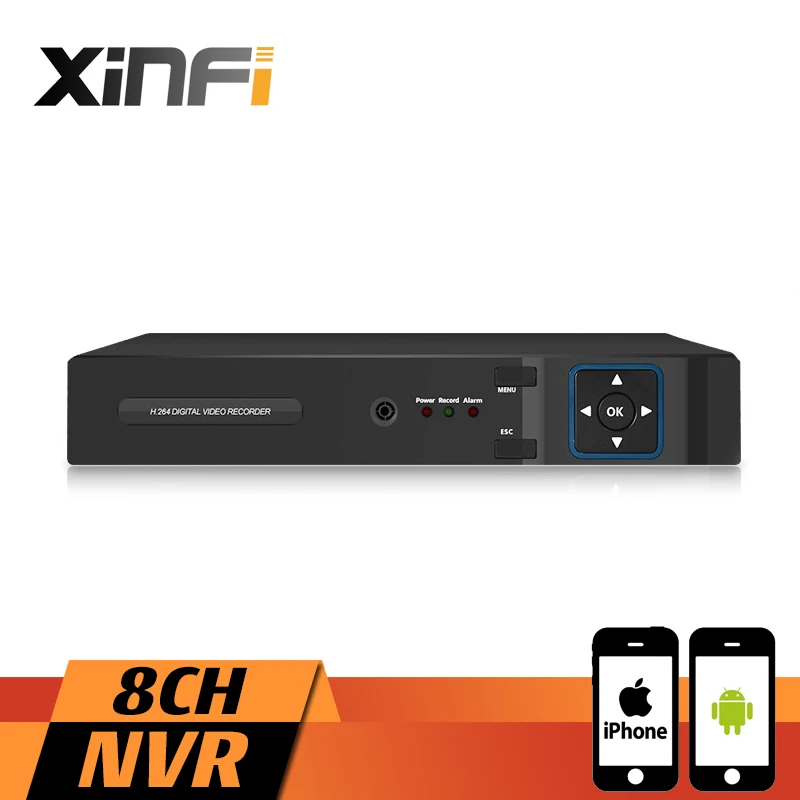 XINFI 8CH HDMI NVR 8-канальный сетевой видеорегистратор безопасности рекордер наружного наблюдения Камера Системы для ip-сеть Камера система протокола ONVIF 1080 P DVR Регистраторы