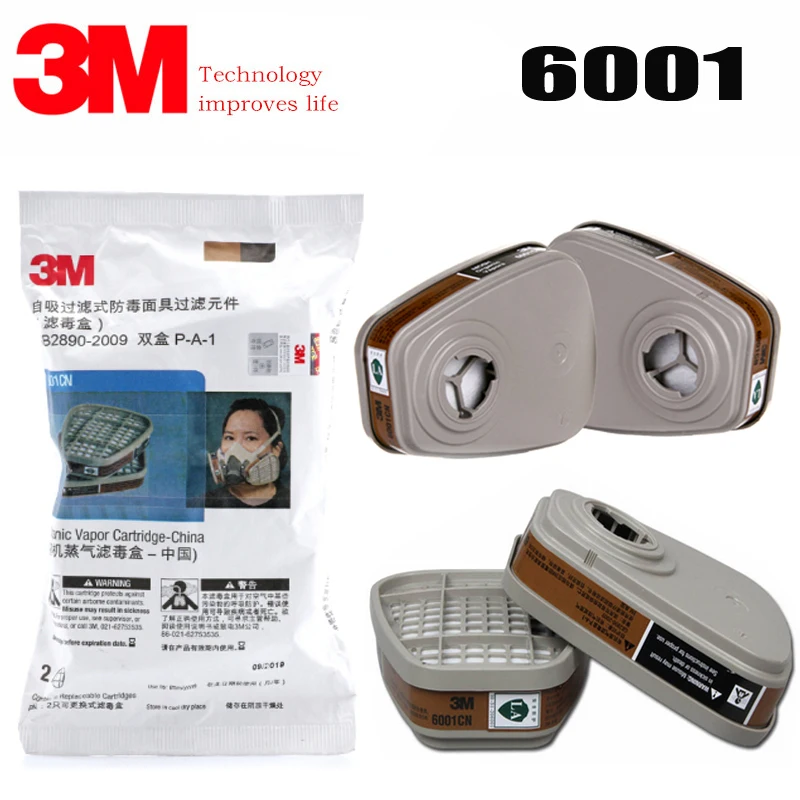 

1pair/2pair/5pair/9pair 3M 6001 Organic Vapor Respirator Filter Cartridge For 3M 7502 6200 6800 Gas Mask