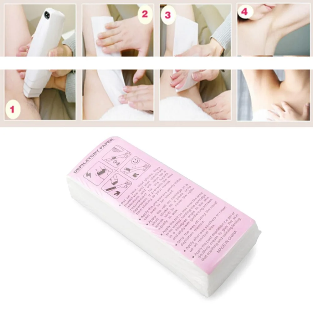 100pcs Wax Paper Roll High Quality Depilation Depilation Depilation Wax  Strip Paper Leg Depilation Tool - AliExpress