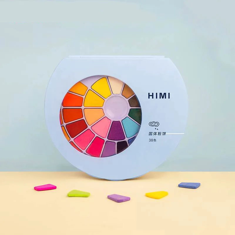 

HIMI small snail 24/36 color solid watercolor paint powder watercolor paint painting student hand-painted portable art supplies