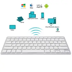 Новая короткая ультратонкая Беспроводная bluetooth-клавиатура для iPad Air 2 iPad mini 1 \ 2 \ 3 \ 4 Galaxy Tabs microsoft