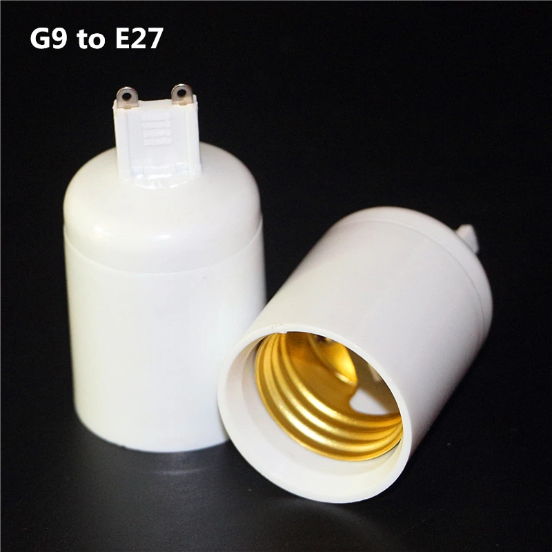 

1Pcs 100% High Quality Fireproof ABS Material G9 To E27 Socket Base Halogen CFL Light LED Bulb Lamp Adapter Converter Holder