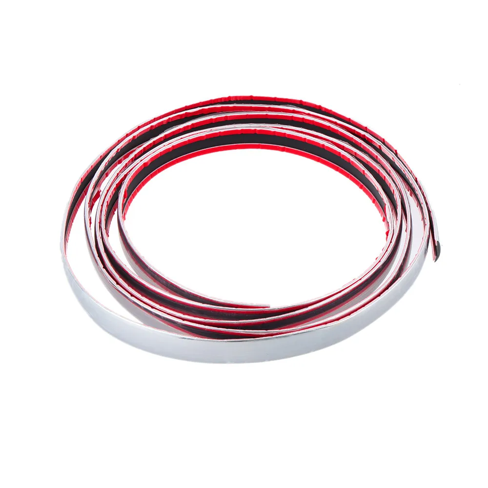 Car Chrome Styling Decoration Moulding Trim Strip Tape Auto DIY Body Bumper Protect Sticker 6mm 8mm 10mm 12mm 15mm 20mm Car Stickers Car Door Stickers