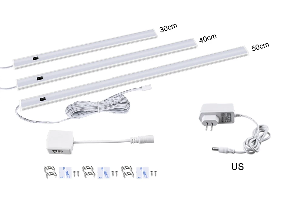 Светодиодная подсветка под шкаф ручная развертка Сенсор светодиодный ночник 12V ручной волны светодиодный бар Кухня светильник для дома шкаф для спальни Лестницы