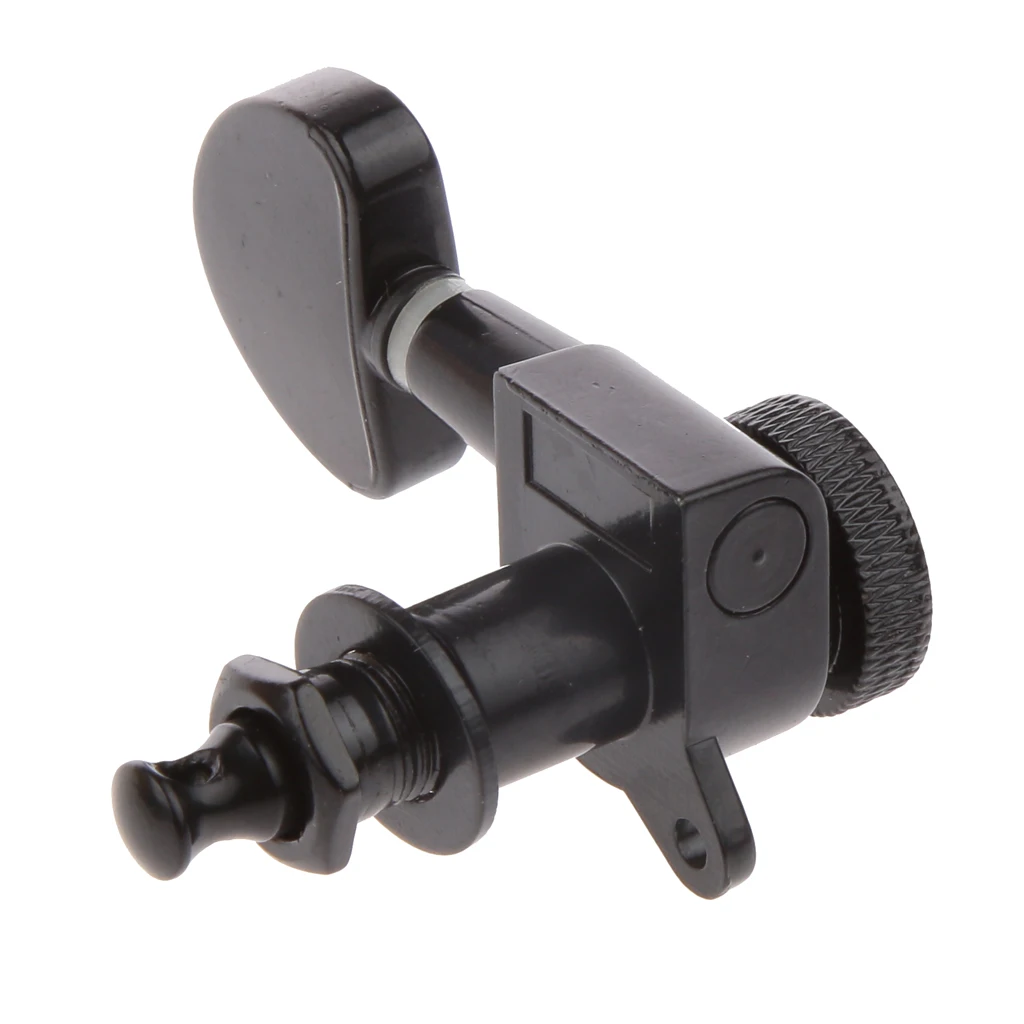 Iron Copper & Zinc Alloy 3R3L Locked String Tuning Pegs keys Tuners Machine Heads Guitar Accessories Black