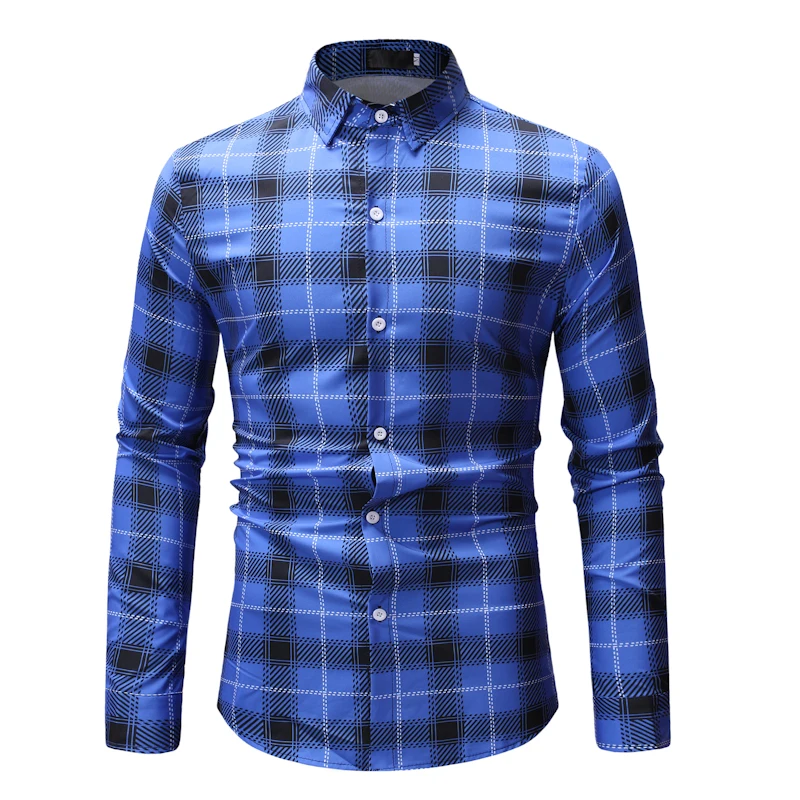 

Men's Shirts Mens Clothing Cotton Fashion Mens Luxury Long Sleeve Casual Slim Fit Stylish Dress Shirts Men Shirt Style