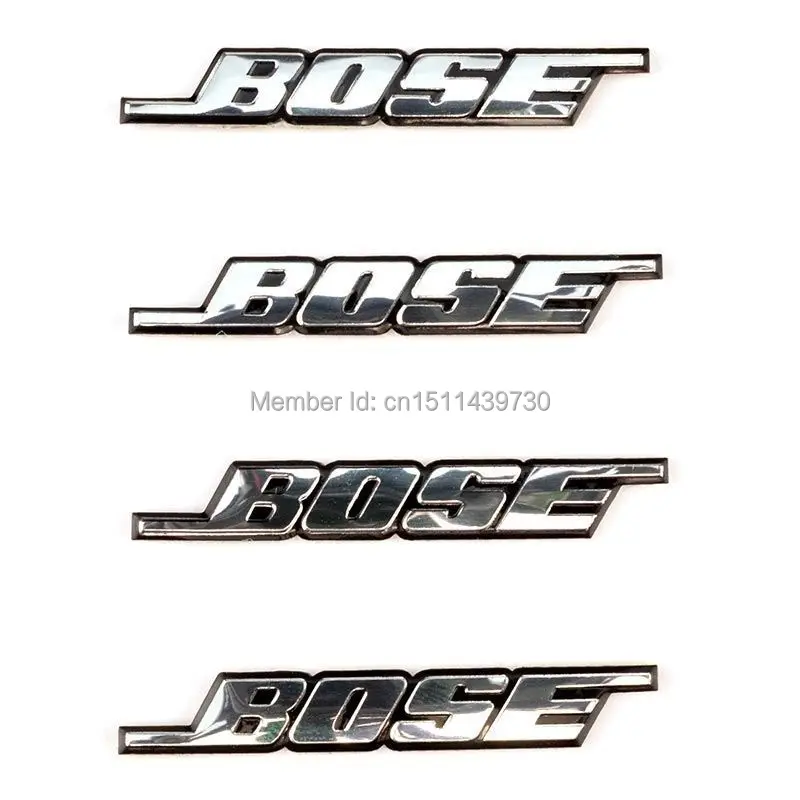 4 Sticker BOSE aluminium badge logo haut-parleur à cliper enceinte BMW Mini Merc 