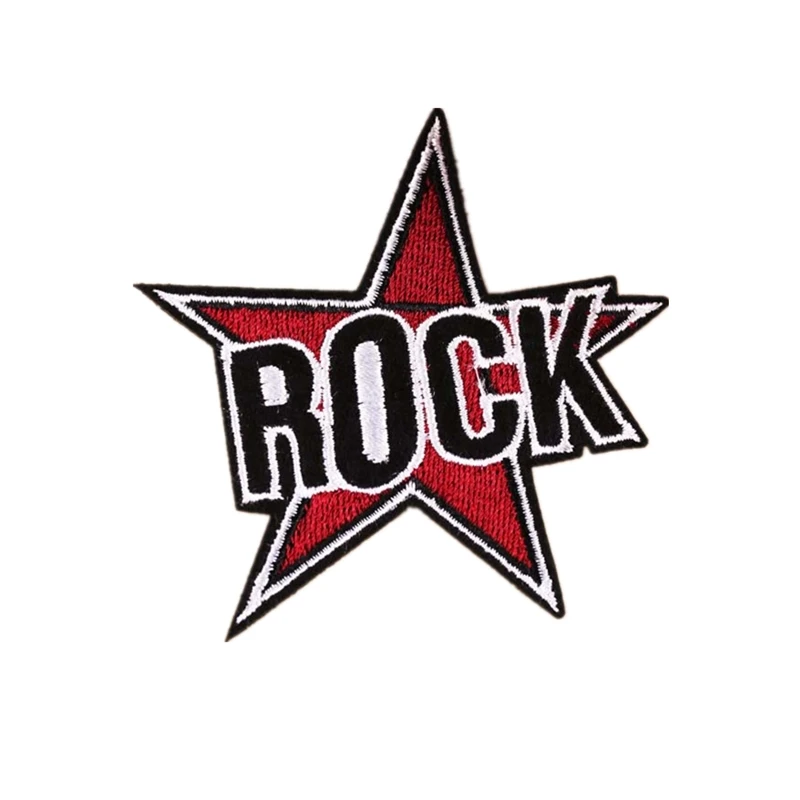 

Custom Embroidery Patch Applique- Rock and Roll, Musician, Singer Iron on Sew on Hook&loop factory customize service available