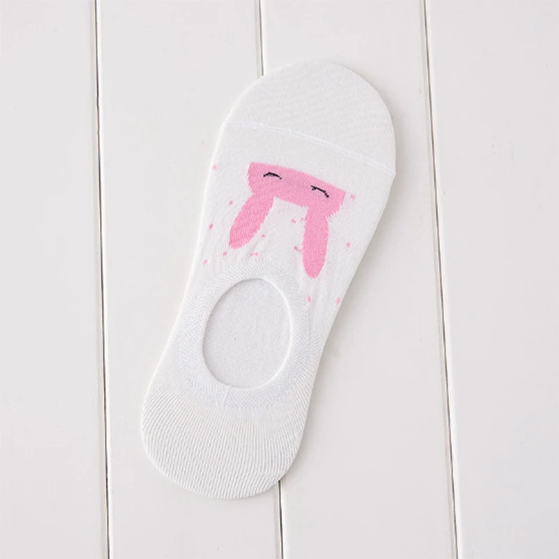 Весна лето осень Мягкие хлопковые носки милые женские с кроликом Kawaii короткие