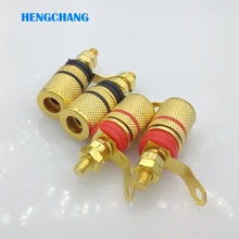 4 шт./лот 4 мм разъем типа "банан" связывающий столб для громкоговорителя коробка разъем усилителя мощности терминалы